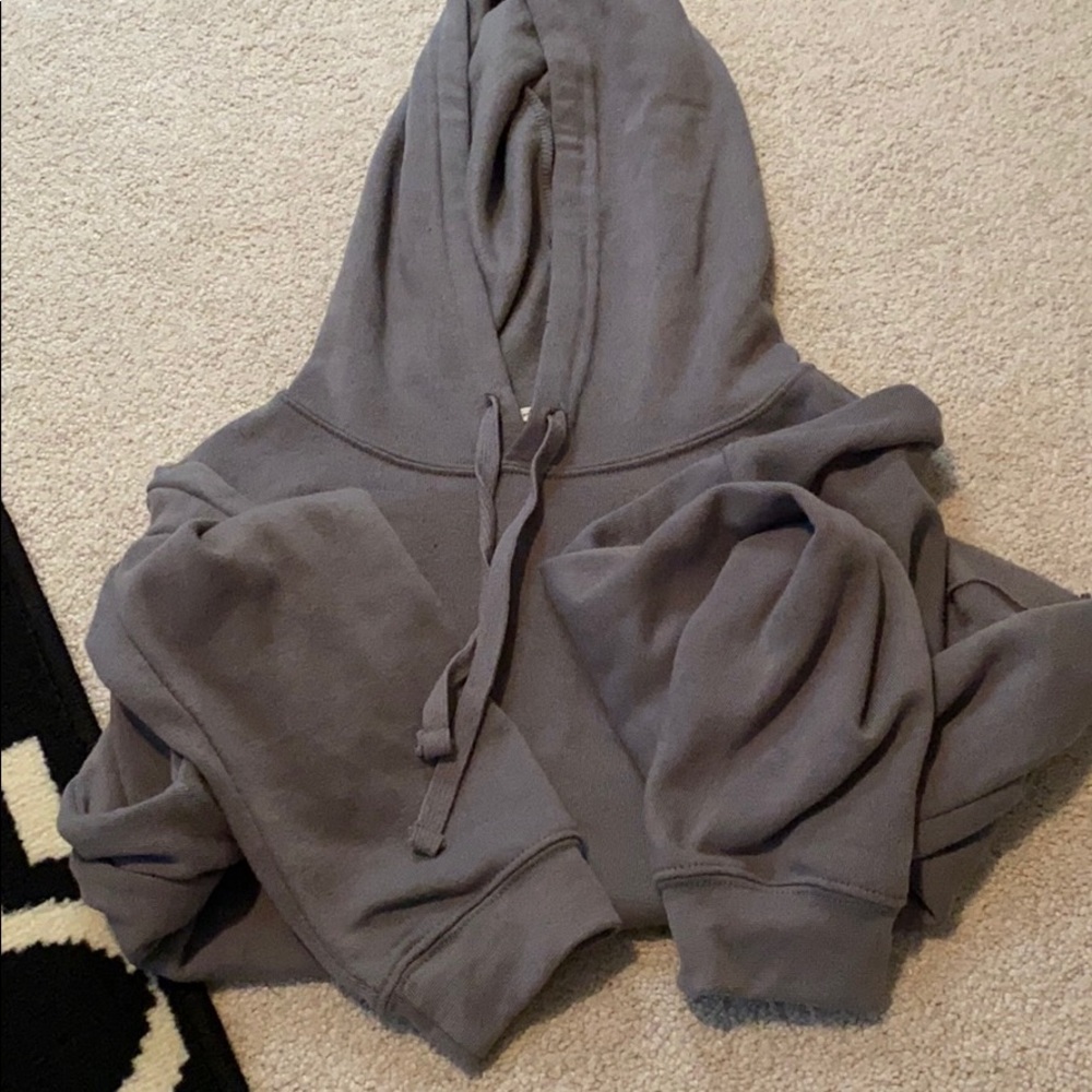 Charcoal cropped hoodie